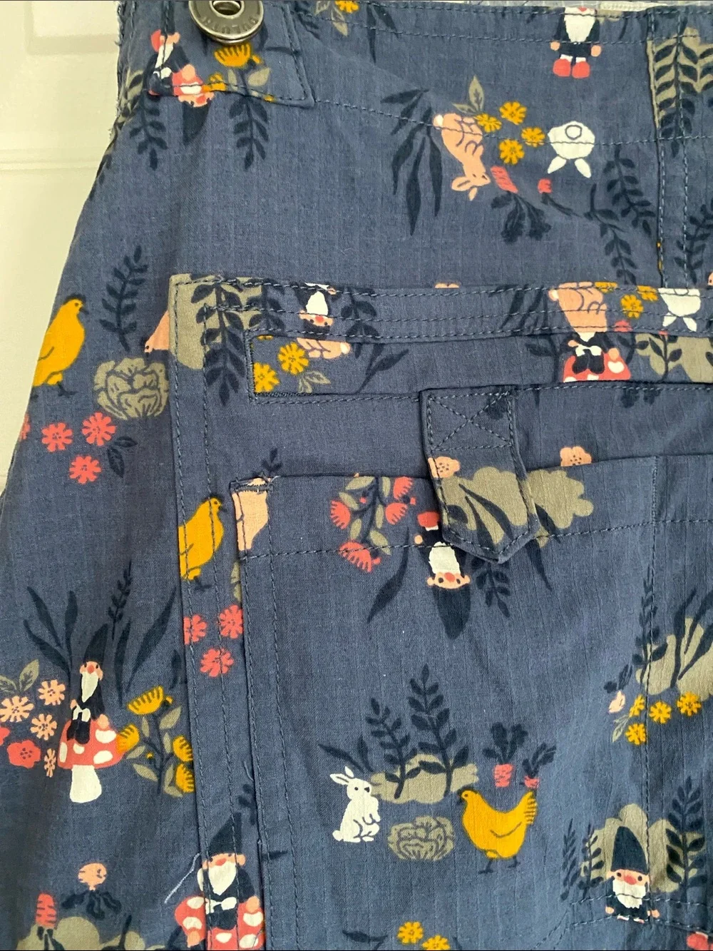 Duluth Trading Co Navy Blue Gardening short overalls, lots of pockets-XL - Picture 3 of 8